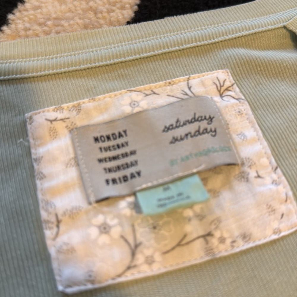 Anthropologie Saturday Sunday Short Sleeve Blouse Mint Green M - Picture 4 of 6